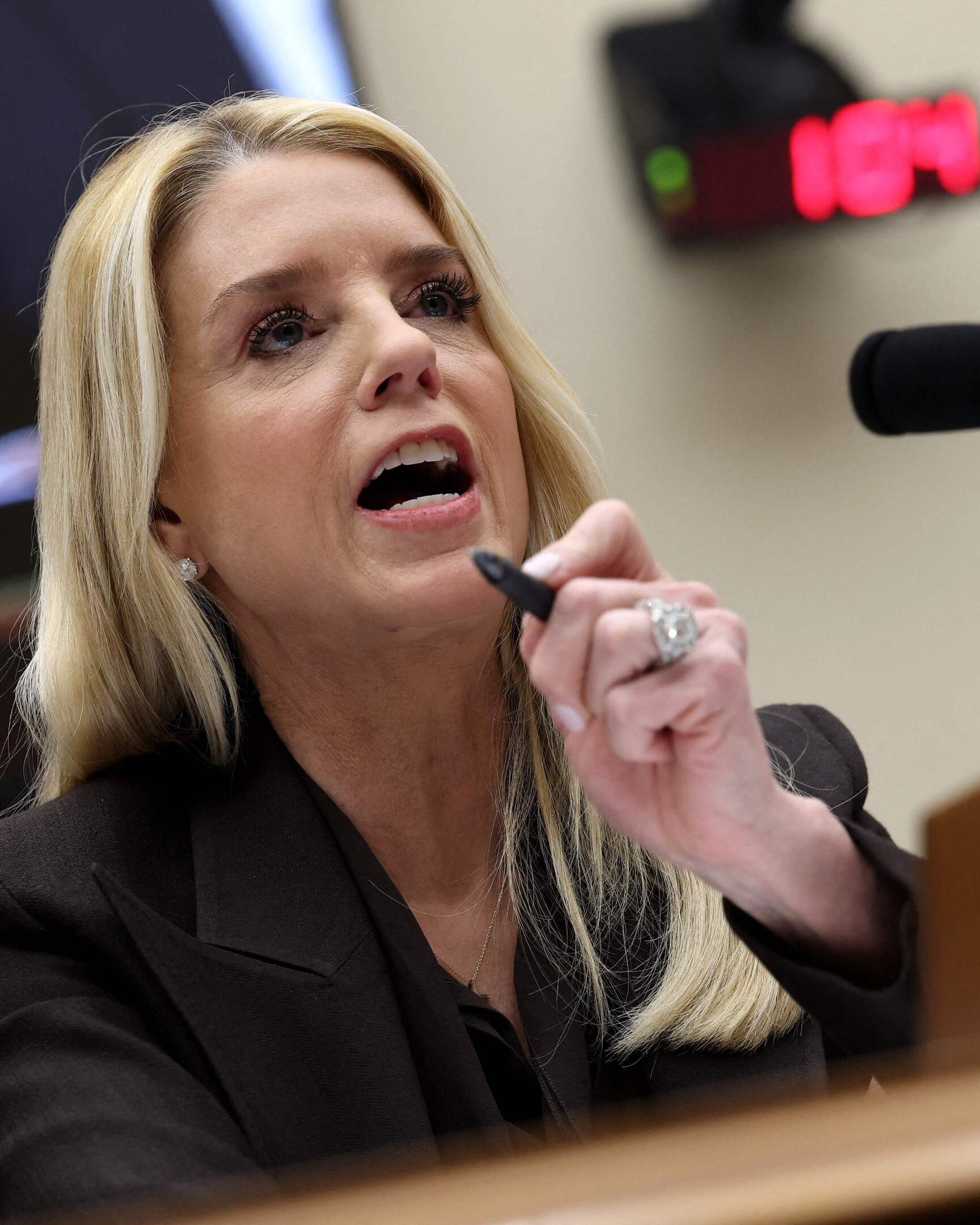 WASHINGTON, DC - FEBRUARY 11: U.S. Attorney General Pam Bondi testifies before the House Judiciary Committee in the Rayburn House Office Building on February 11, 2026 in Washington, DC. Bondi is expected to face questions on her departments handling of the files related to the convicted sex offender Jeffrey Epstein, President Trumps investigations into political foes and the handing of the two fatal ICE shootings of U.S. citizens. Win McNamee/Getty Images/AFP (Photo by WIN MCNAMEE / GETTY IMAGES NORTH AMERICA / Getty Images via AFP)